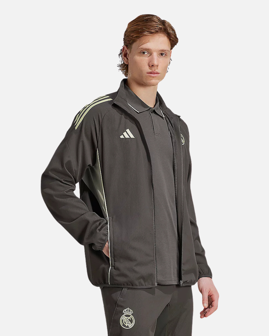 Chaqueta deportiva Tiro 25 del Real Madrid - Caqui/Verde